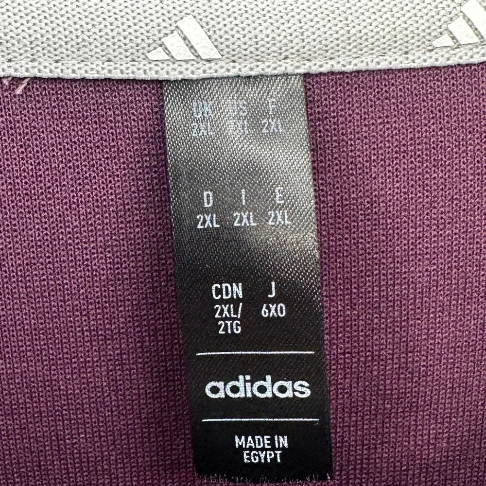 Adidas Elevated Jacket Mens 2XL Shadow Fig Heather Full Zip ADVR0896 NEW